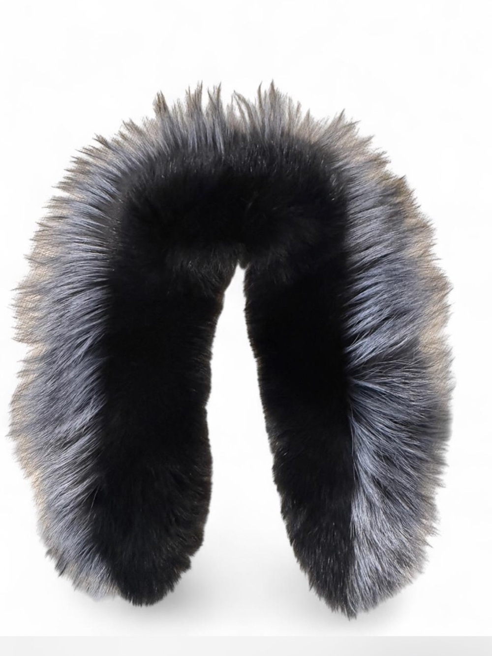 DioMi Genuine Blue & Silver Fox Fur Collar | Saga Furs | Detachable Fur Stole